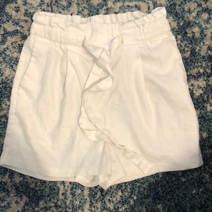 High wasted white shorts